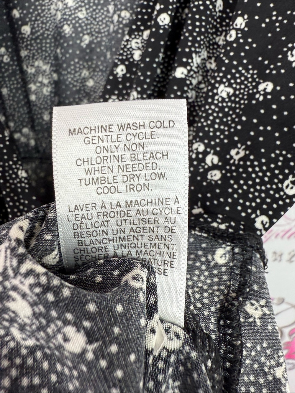 Banana Republic Black and White Floral Wrap Blouse - Picture 9 of 10